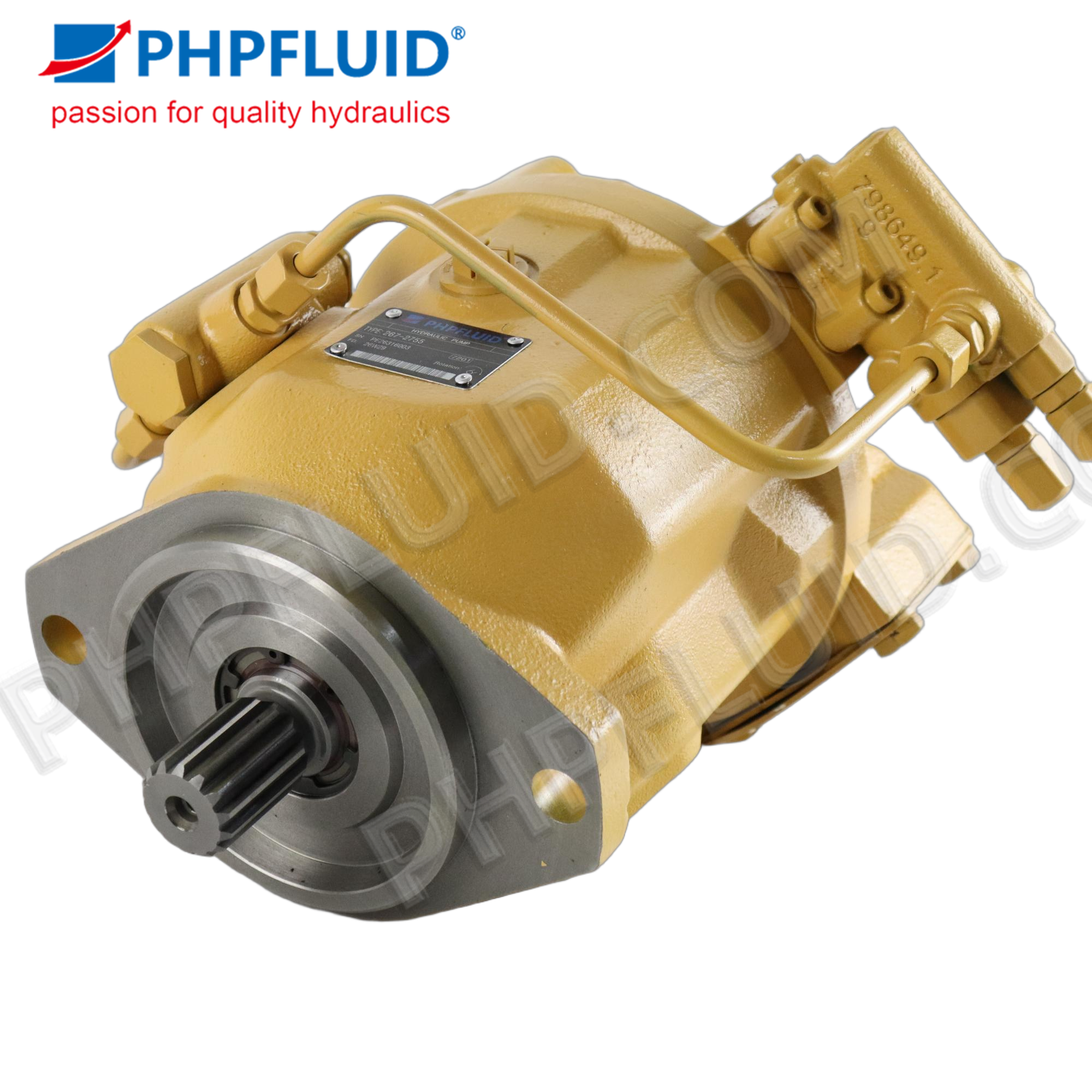 New Replacement CAT 267-2755 (10R-8708) Hydraulic Piston Pump Fits Caterpillar Backhoe Loader 432E 420E 442E 434E 444E 430E